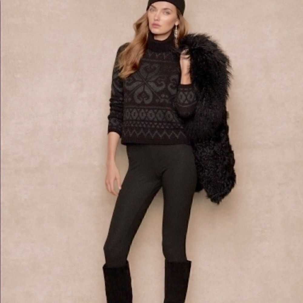 Ralph Lauren Long Black Curly Lamb Shearling Vest - Picture 4 of 16